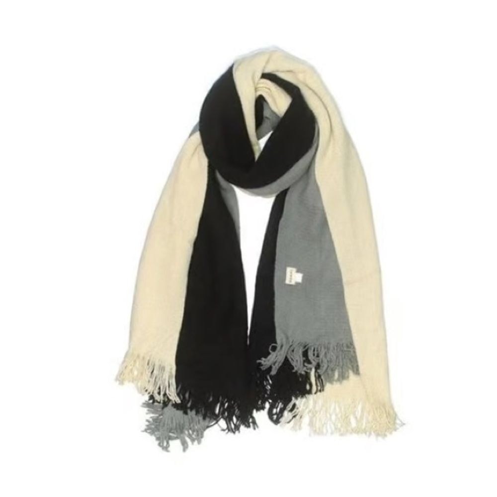 Anthropologie DONNI Tri Color Super Soft Boho Chic Blanket Scarf 29"x 69"
